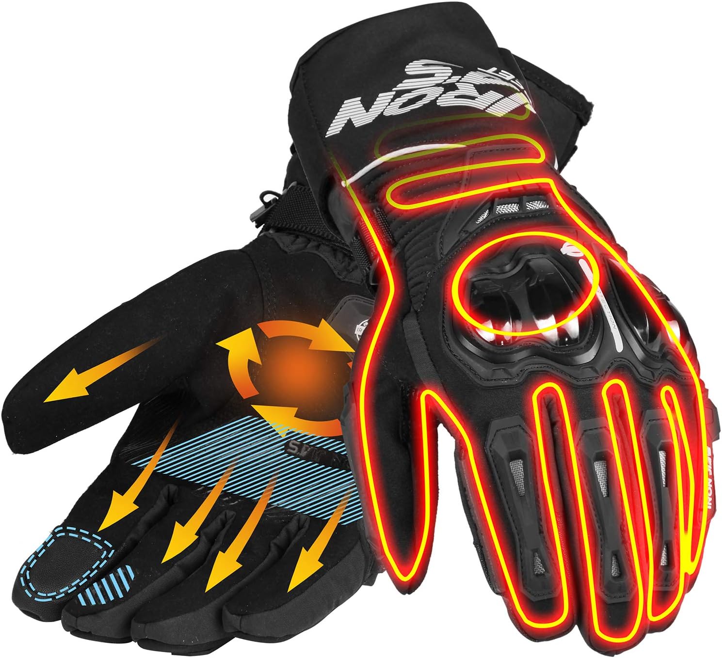 BORLENI Heated Motorcycle Gloves with Power