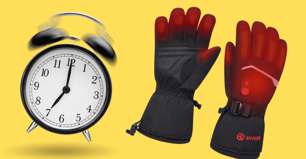 How long does it take for heated motorcycle gloves to warm up