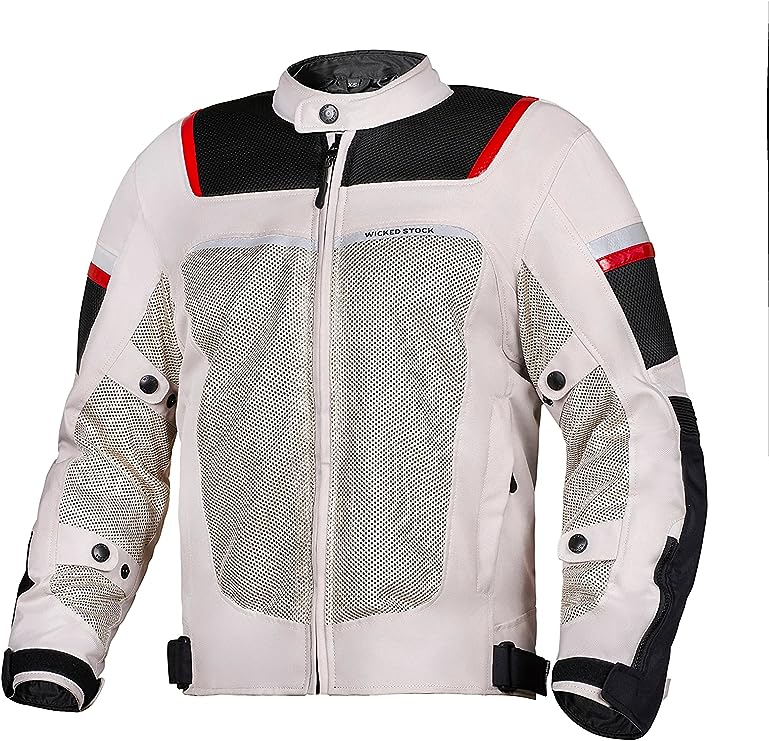 WICKED STOCK Mesh Motorcycle Jacket-Summer Motorcycle Jacket