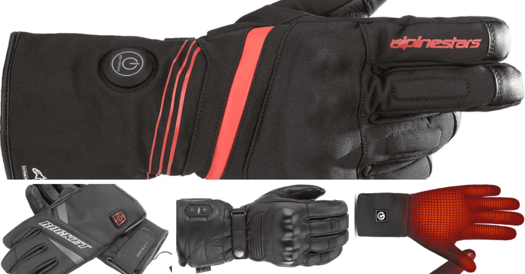 What styles of heated motorcycle gloves are available