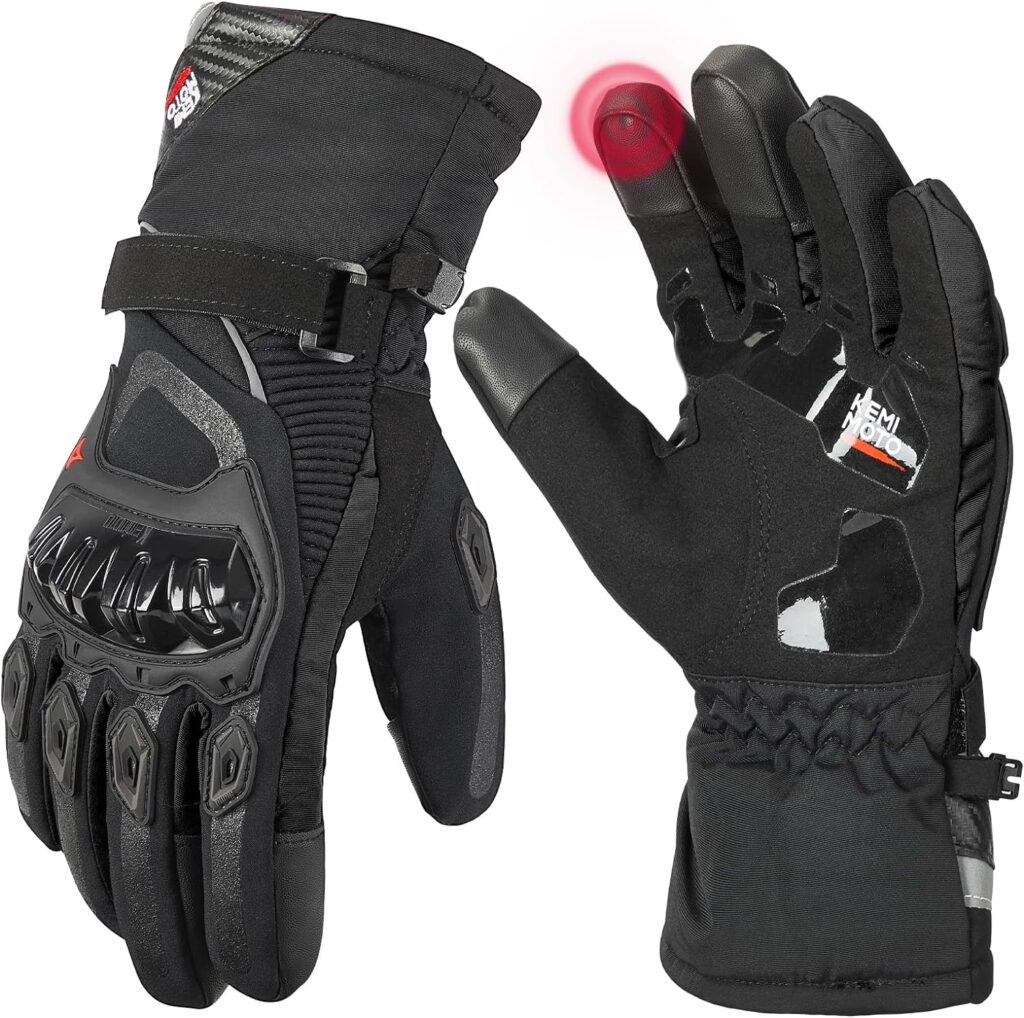 KEMIMOTO motorcycle gloves with touchscreen -best motorcycle rain gear